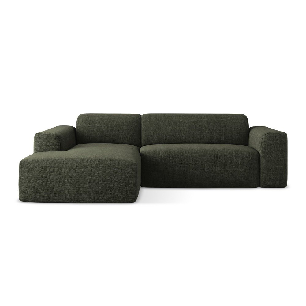 Zöld sarokkanapé (bal oldali-heverő résszel) Keli – Makamii