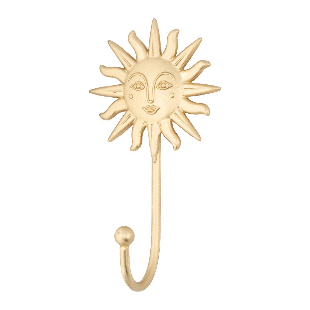 Aranyszínű fali fém akasztó Sun – Sass & Belle