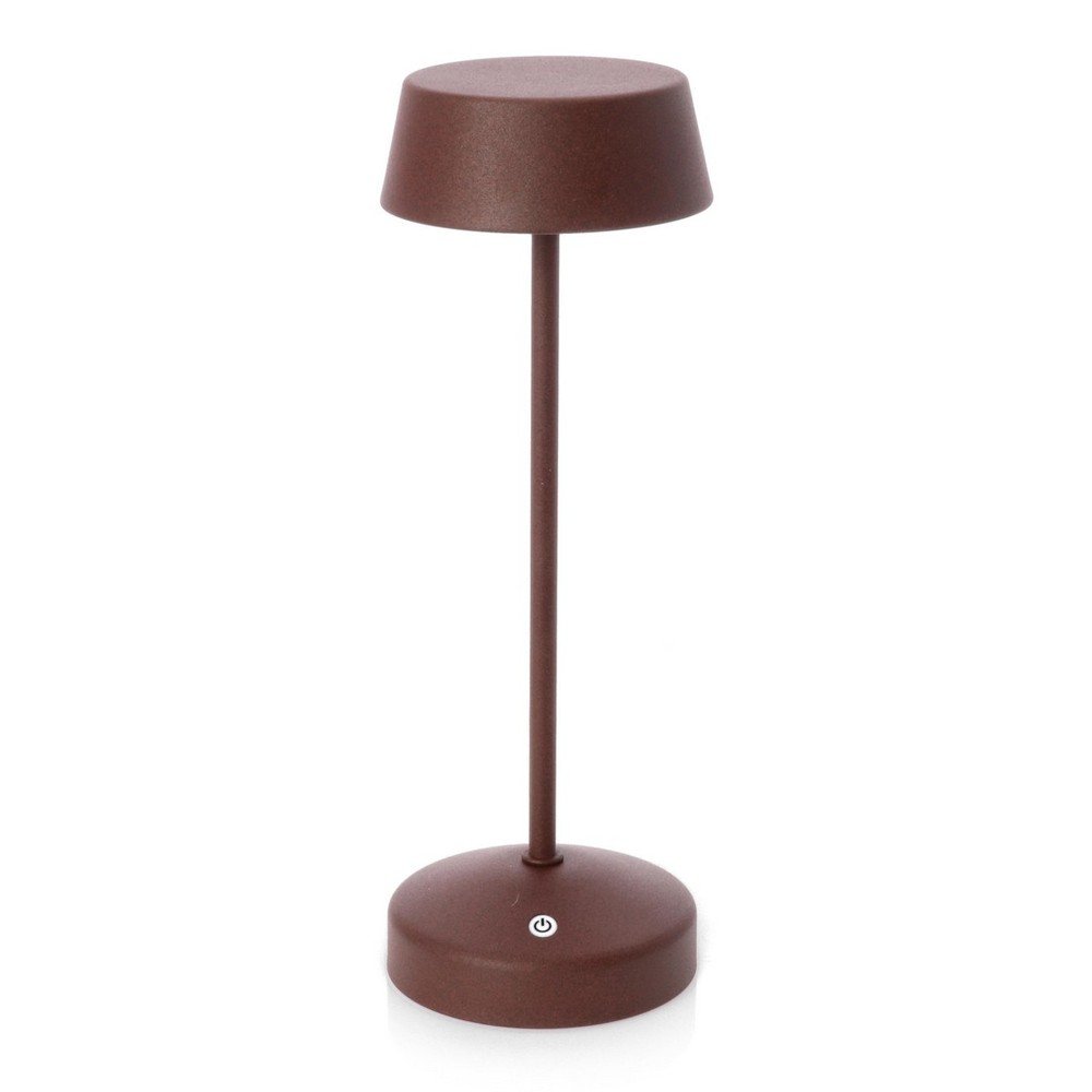 Barna fém LED dimmelhető-vezeték nélküli töltővel asztali lámpa műanyag búrával (magasság 33 cm) Esprit – Bizzotto
