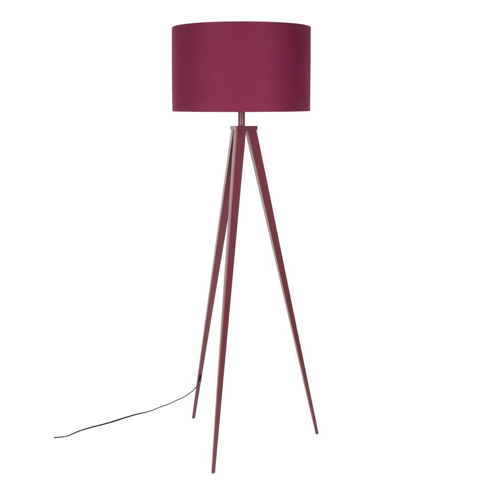 Borvörös állólámpa textil búrával (magasság 157 cm) Tripod – Zuiver