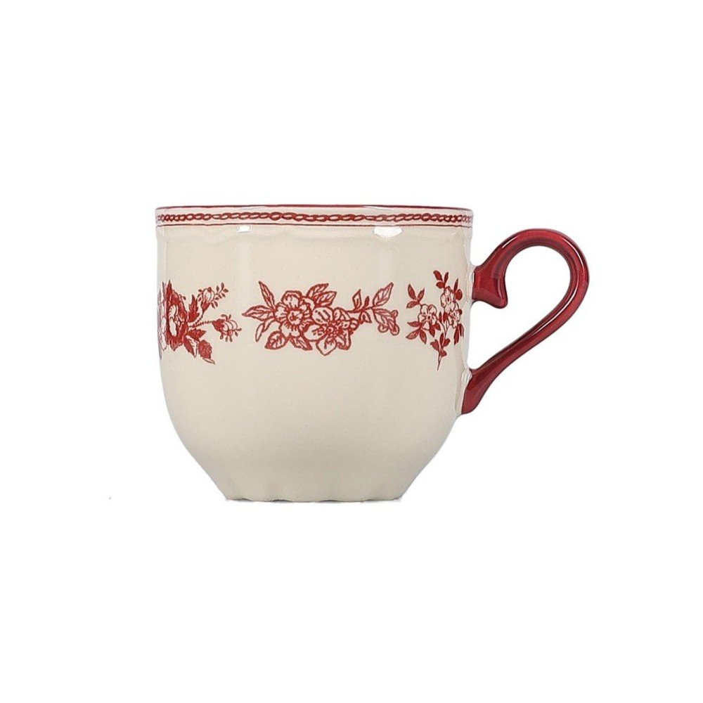 Borvörös-elefántcsont színű porcelán csésze 215 ml Cyril – S|P Collection