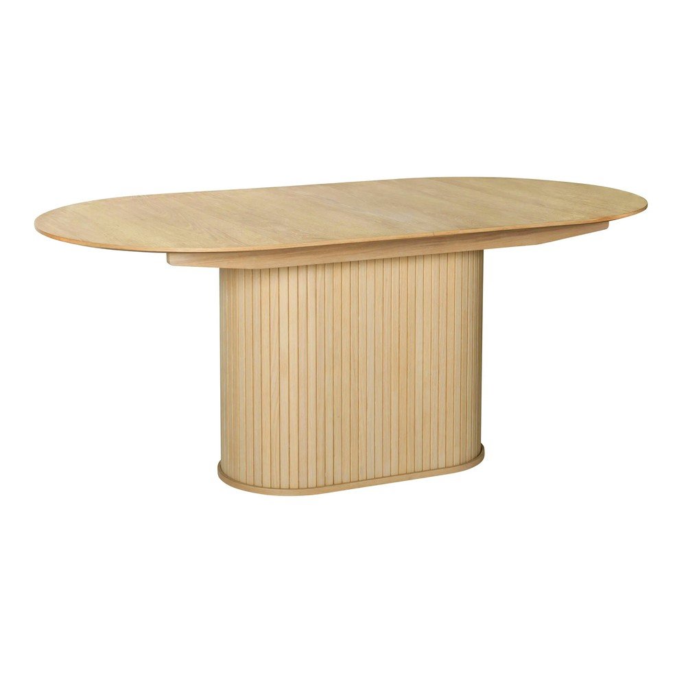 Bővíthető étkezőasztal hosszabbító asztallappal tölgyfa dekorral 95x180 cm Nola – Unique Furniture