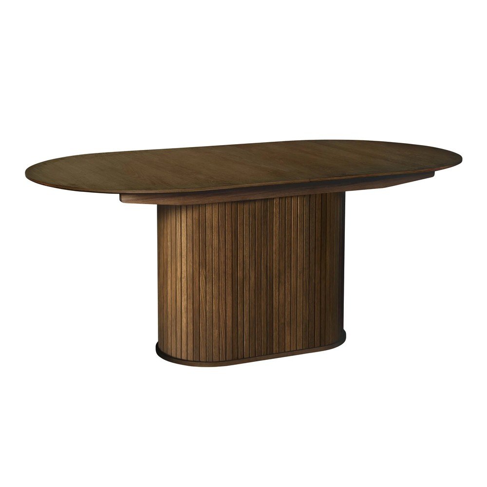 Bővíthető étkezőasztal hosszabbító asztallappal tölgyfa dekorral 95x180 cm Nola – Unique Furniture