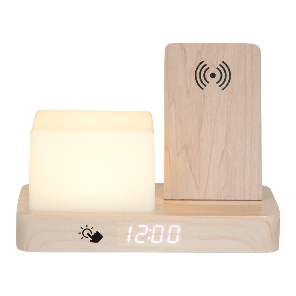 Digitális-asztali ébresztőóra vezeték nélküli töltővel Retro LED Night Light – Karlsson