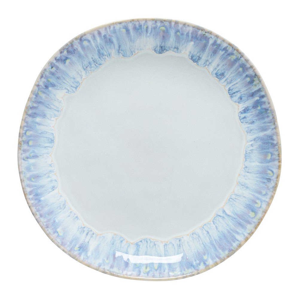 Fehér-kék kőedény tányér ø 28 cm Brisa – Costa Nova