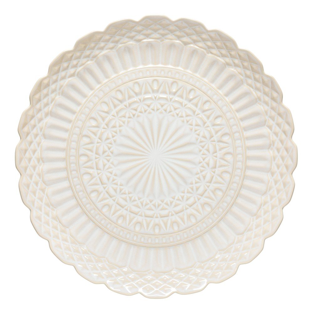 Fehér szervírozó kőedény tányér ø 39 cm Cristal – Costa Nova