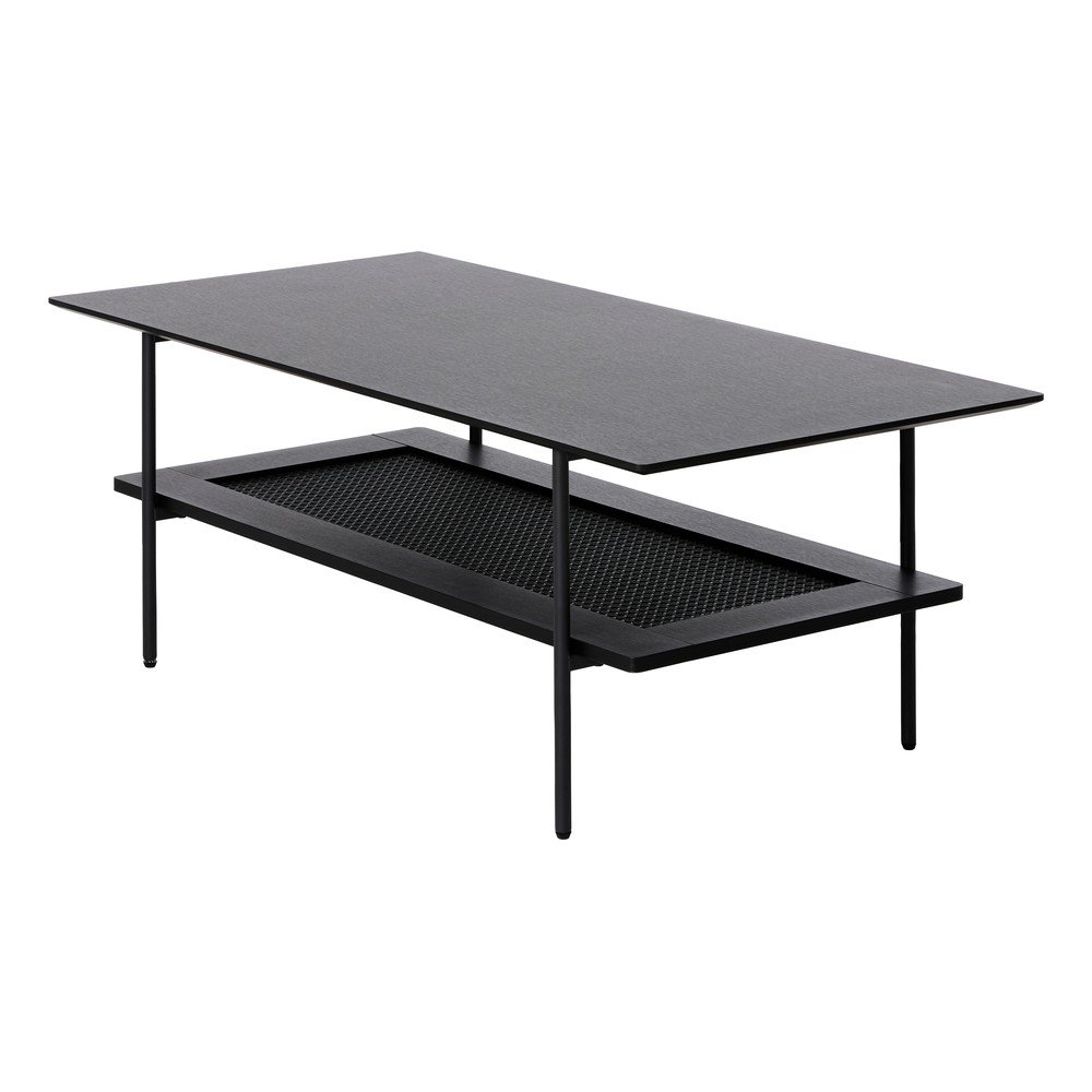 Fekete dohányzóasztal 55x110 cm Pensacola – Unique Furniture
