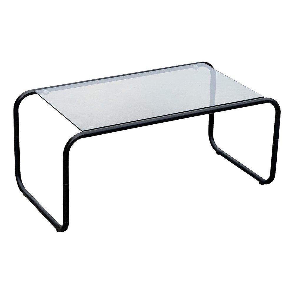 Fekete dohányzóasztal üveg asztallappal 40x80 cm Ventana – Leitmotiv