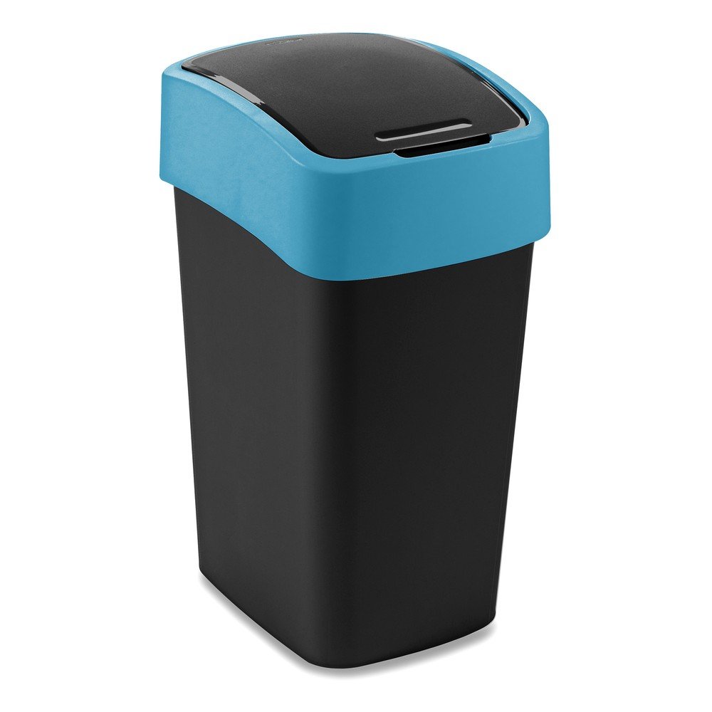 Fekete-kék műanyag szelektív szemetes 25 l Flip Bin – Curver