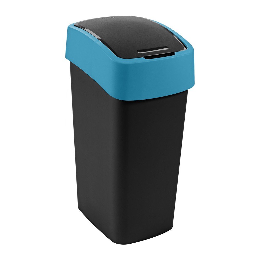 Fekete-kék műanyag szelektív szemetes 45 l Flip Bin – Curver