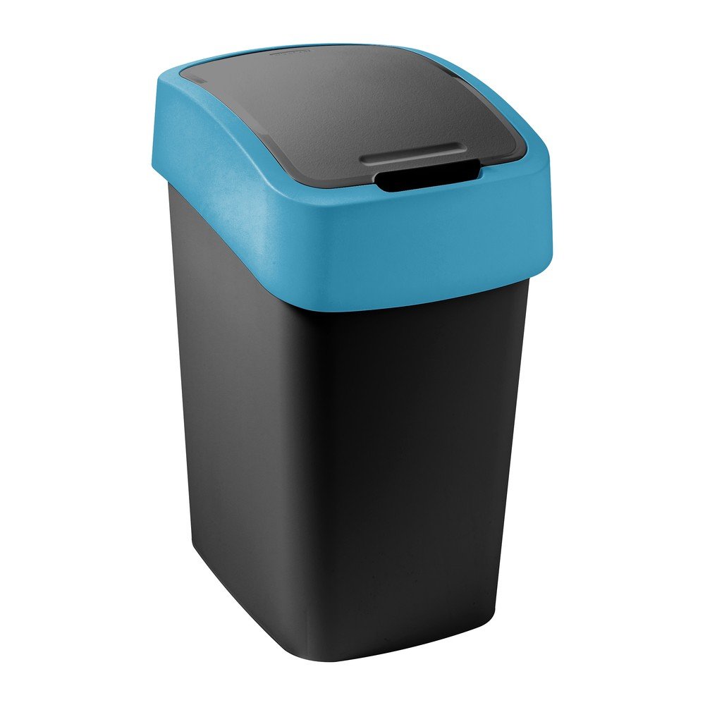 Fekete-kék műanyag szelektív szemetes 9 l Flip Bin – Curver