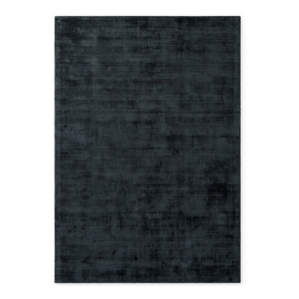 Fekete kézi szövésű viszkóz szőnyeg 160x230 cm Noemi – Vikosa