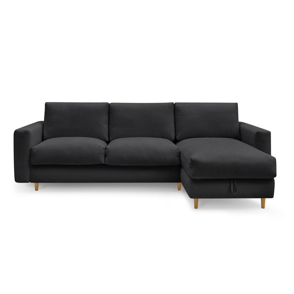 Fekete sarokkanapé Nouveau Cocoone – Bobochic Paris