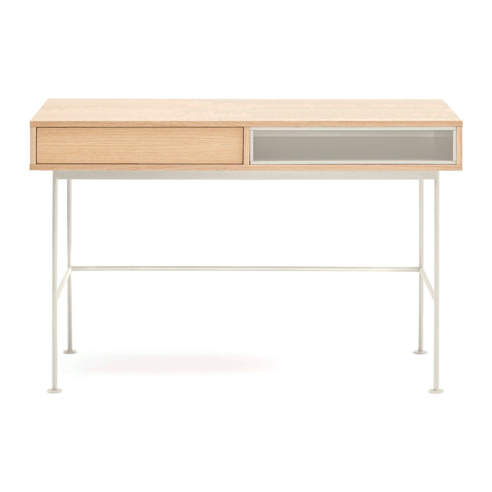 Íróasztal tölgyfa dekoros asztallappal 60x120 cm Yoko – Teulat