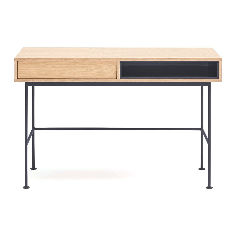 Íróasztal tölgyfa dekoros asztallappal 60x120 cm Yoko – Teulat
