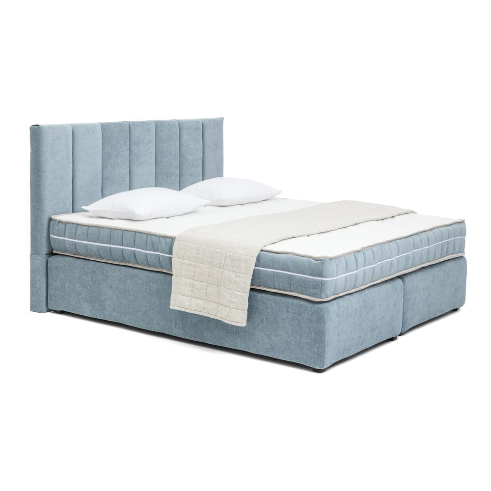 Kék boxspring ágy 180x200 cm Olia Bold Line – Bonami Selection