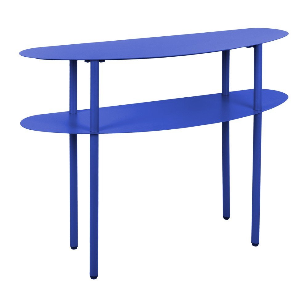 Kék fém konzolasztal 28x90 cm Cool Retro – Leitmotiv