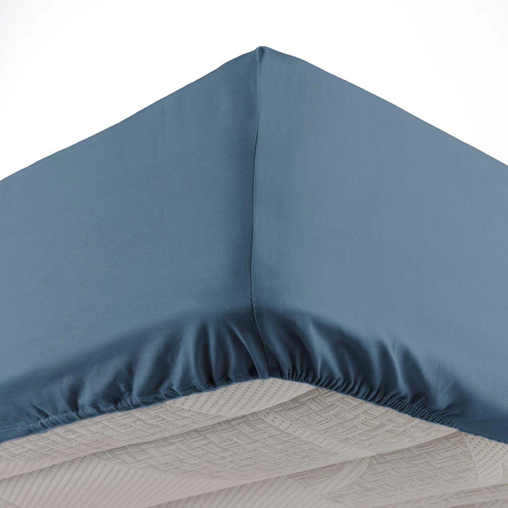 Kék gumis mikroszálas lepedő 90x190 cm Oscar – douceur d'intérieur