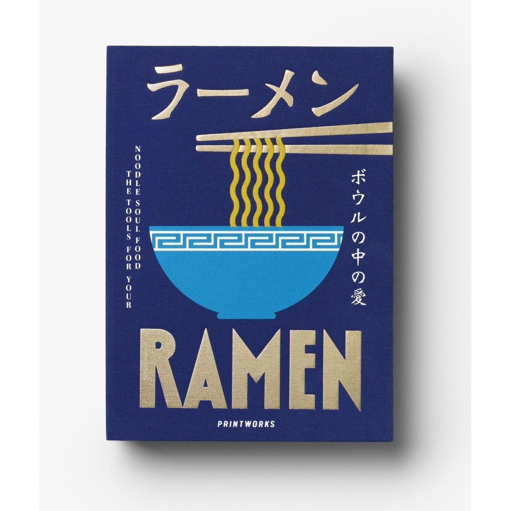 Kék rozsdamentes acél-bambusz kétszemélyes evőpálcika szett The Essentials - Ramen Tools – Printworks