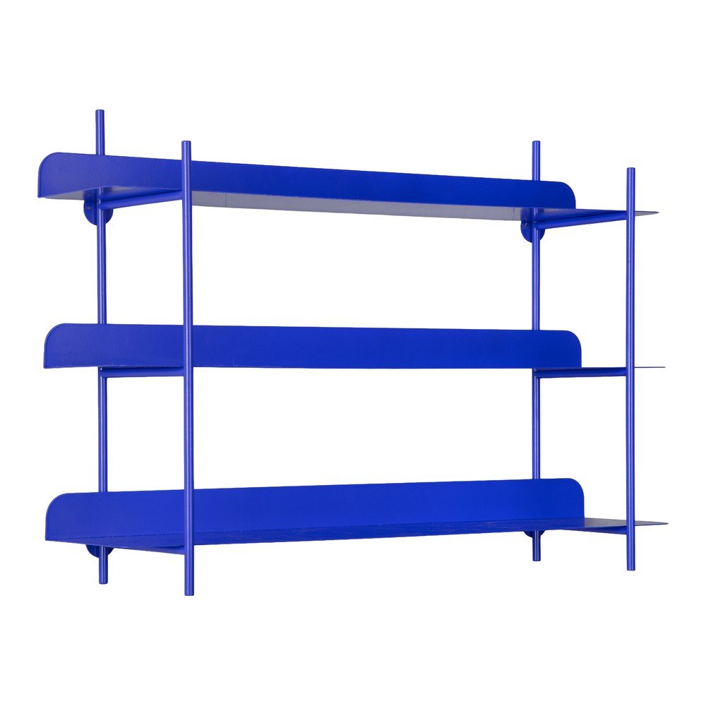 Kék többszintes fém fali polc 60 cm Cool Retro – PT LIVING