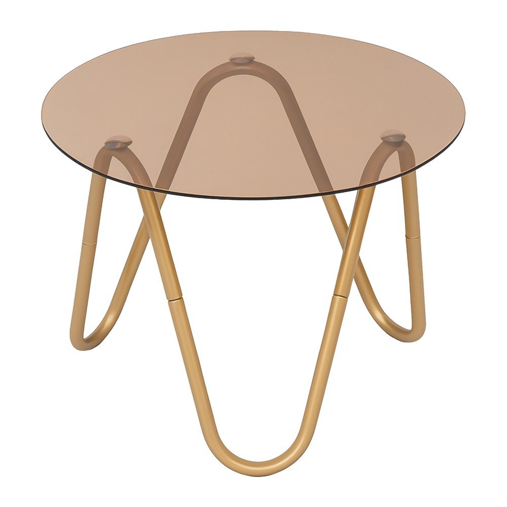 Kerek tárolóasztal üveg asztallappal ø 50 cm Ventana Round – Leitmotiv