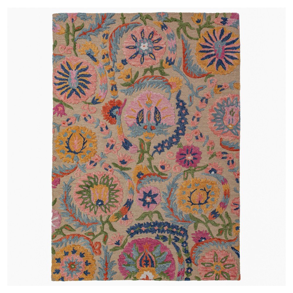 Kézi szövésű gyapjú szőnyeg 140x200 cm Amira Floral  – Flair Rugs