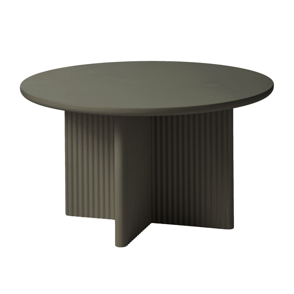 Khaki kerek dohányzóasztal ø 80 cm Palma – Unique Furniture