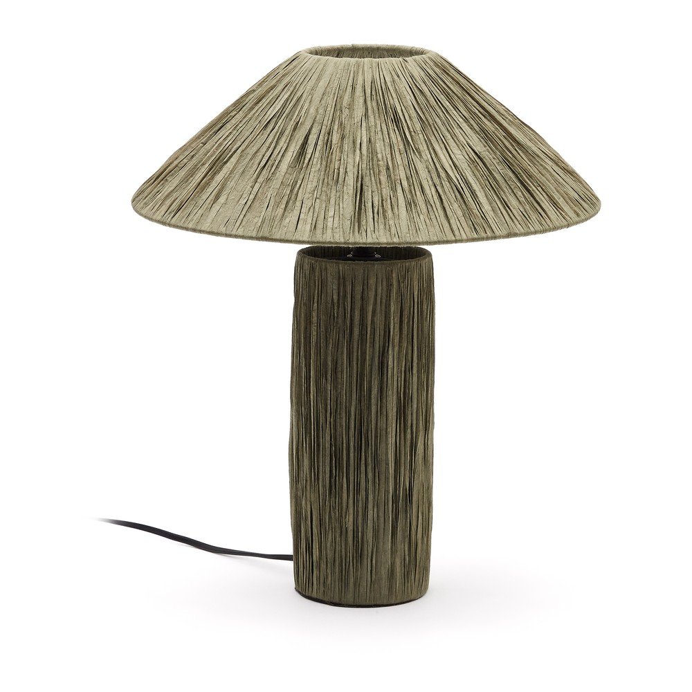 Khaki rafia asztali lámpa (magasság 41 cm) Samse – Kave Home