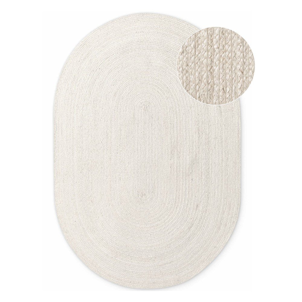 Krémszínű kétoldalas-kézi szövésű juta szőnyeg 160x230 cm Braided – Hanse Home