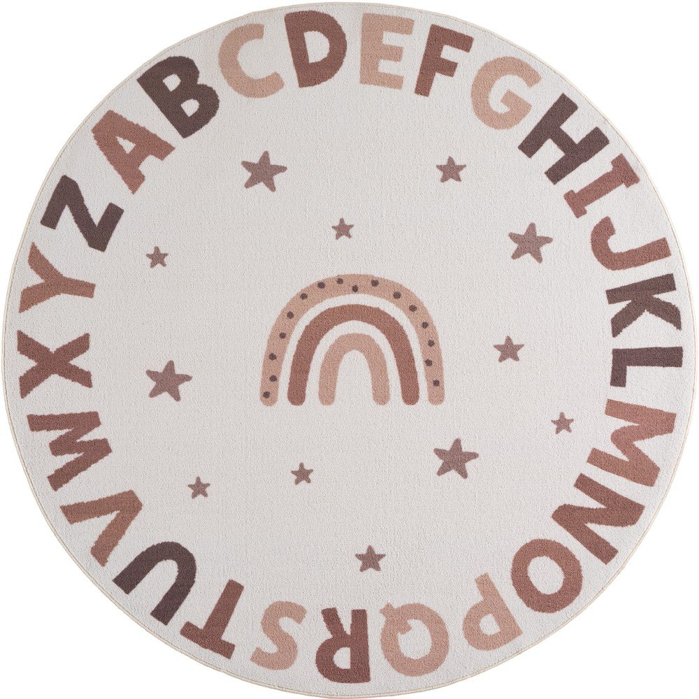 Krémszínű mosható gyerek szőnyeg ø120 cm Coco 1133 – Ayyildiz Carpets