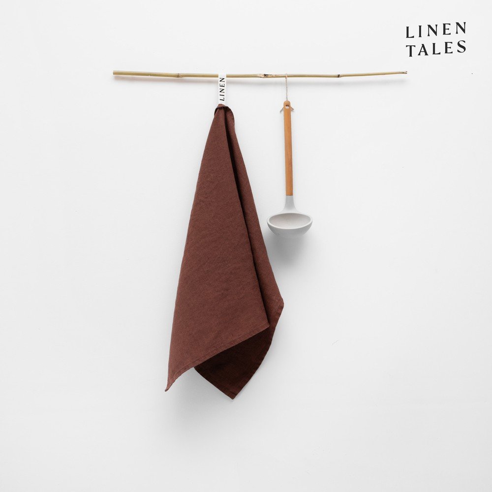 Len konyharuha 45x65 cm Chocolate – Linen Tales