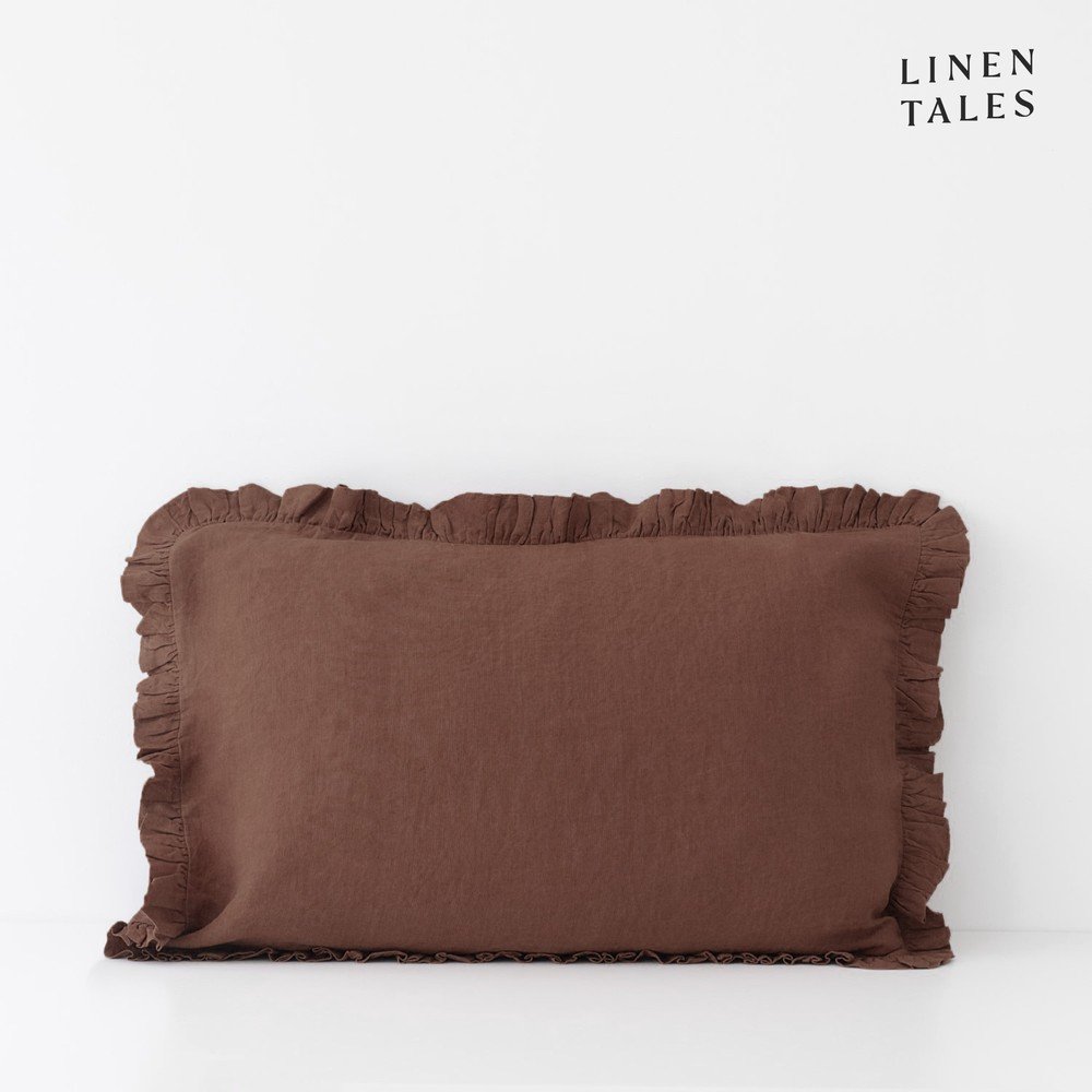 Len párnahuzat 50x60 cm Chocolate – Linen Tales