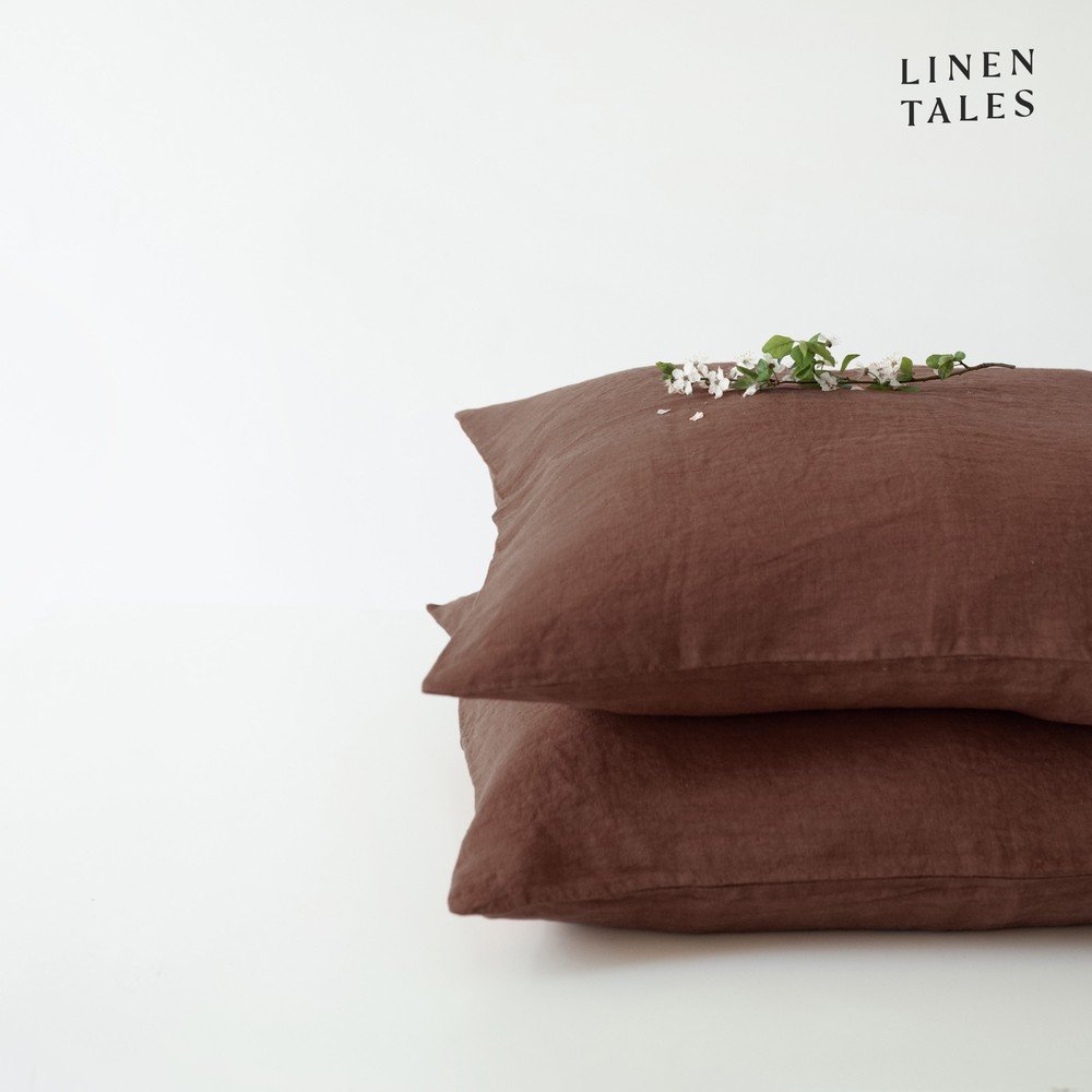 Len párnahuzat 50x70 cm Chocolate – Linen Tales