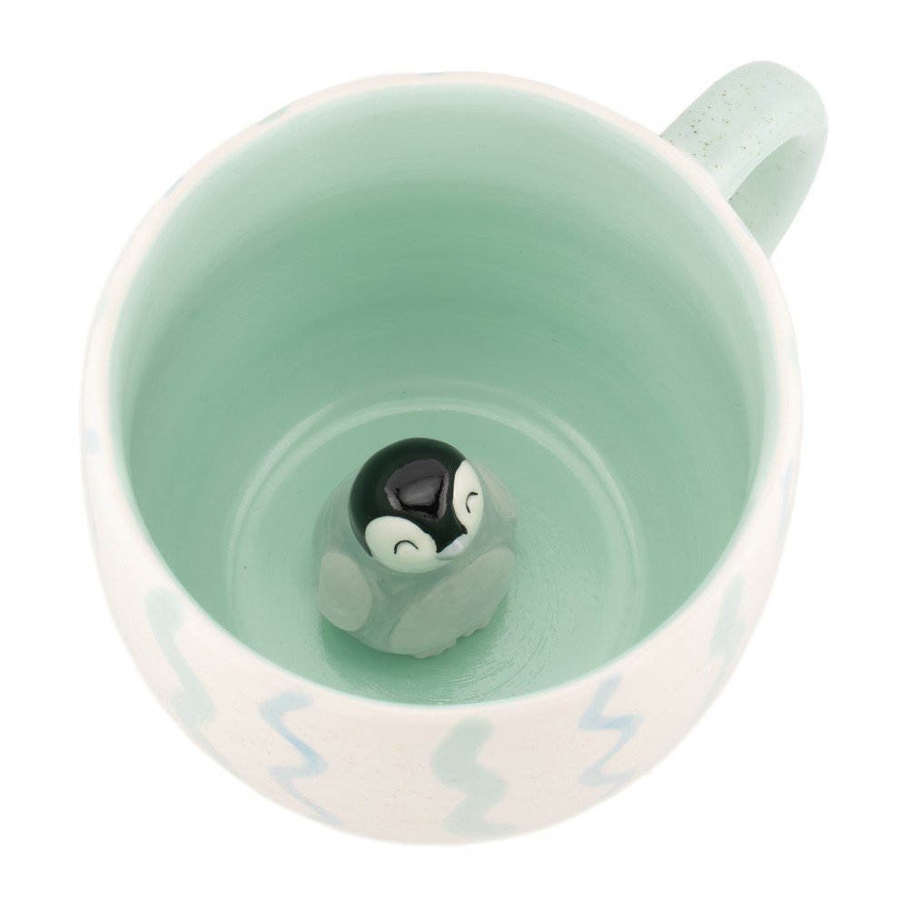 Mentazöld bögre Surprise Penguin – Sass & Belle