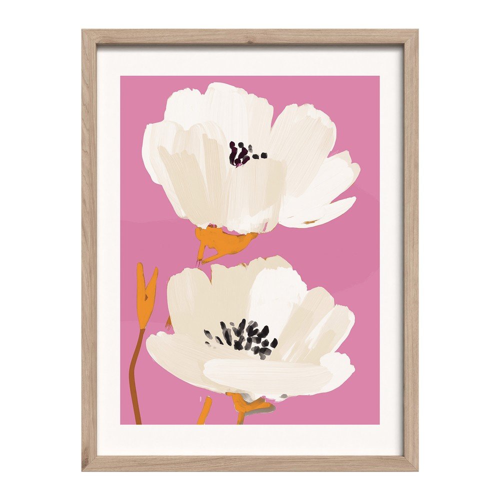 Nyomtatott keretezett kép 30x40 cm Peony Bloom – Styler