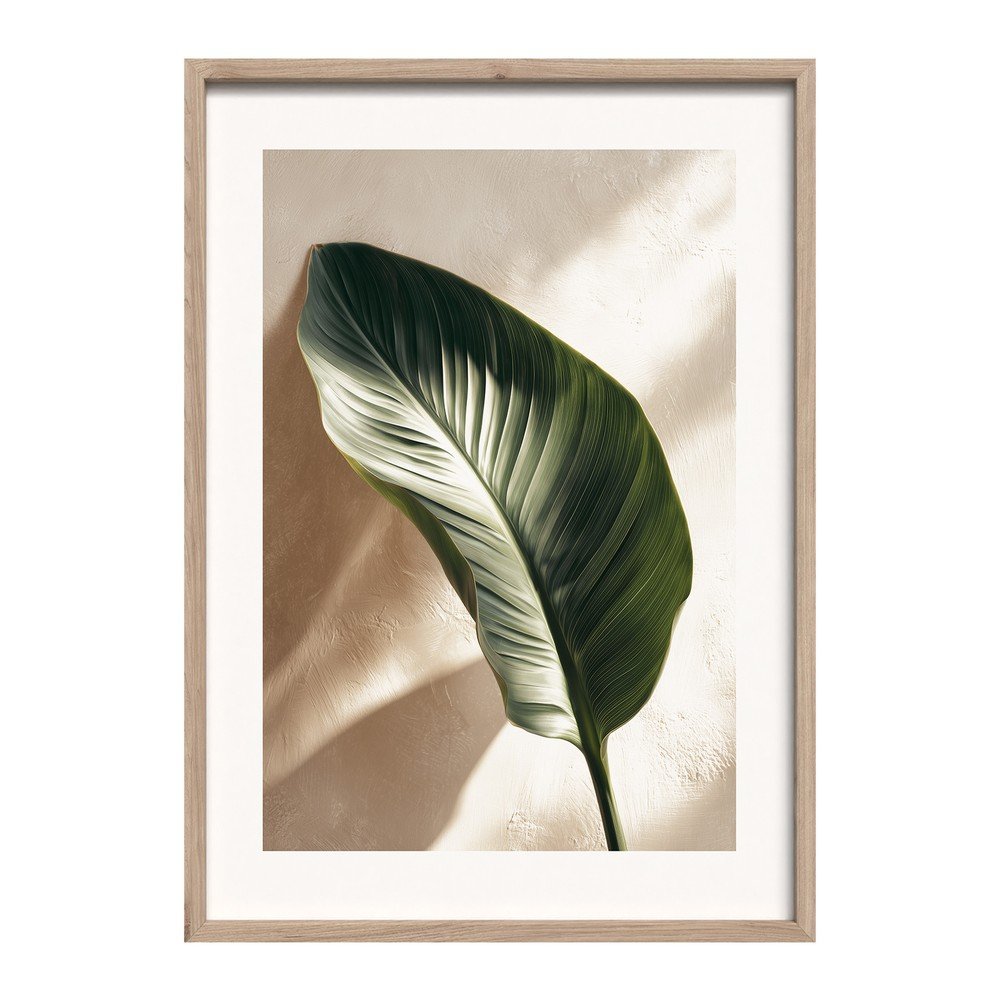 Nyomtatott keretezett kép 50x70 cm Strelizia Leaf – Styler