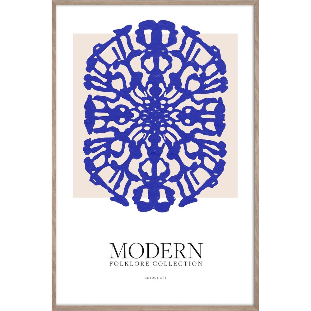 Nyomtatott keretezett kép 60x90 cm Blue Folklore – Styler