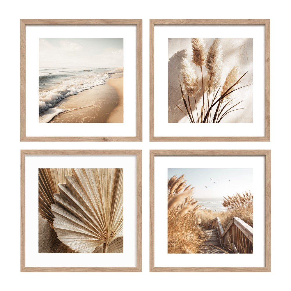 Nyomtatott keretezett kép szett 4 db-os 30x30 cm Boho Dreams – Styler