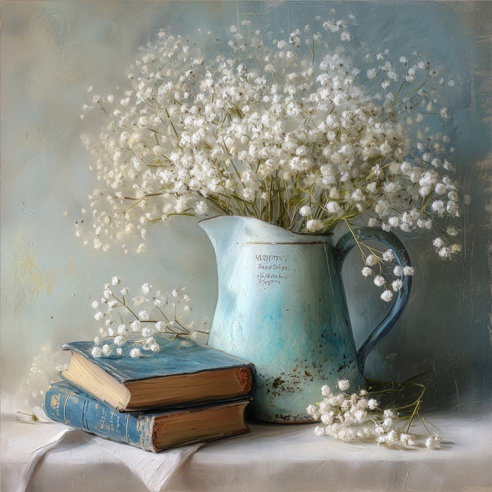 Nyomtatott vászon kép 32x32 cm Gypsophila – Styler