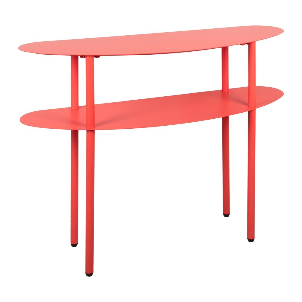Piros fém konzolasztal 28x90 cm Cool Retro – Leitmotiv