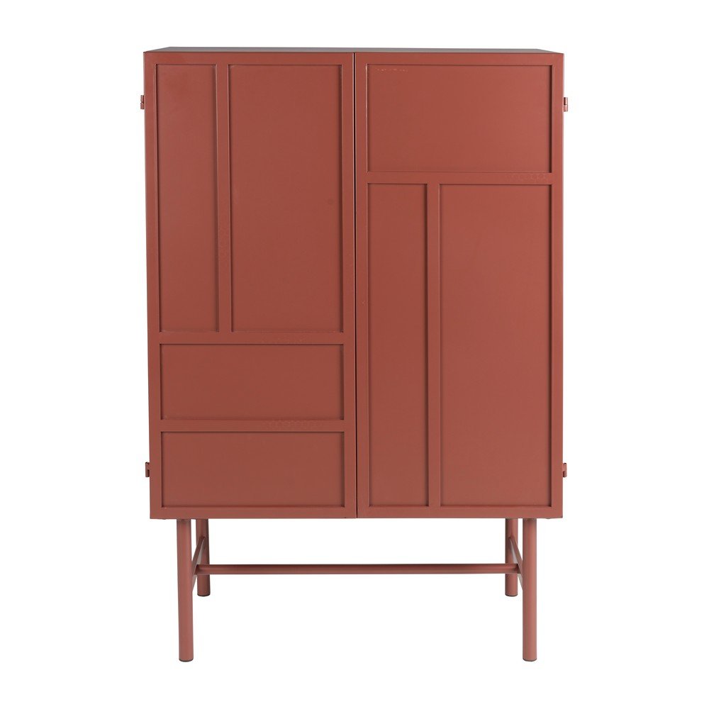 Piros fém szekrény 70x105x35 cm Davis – White Label