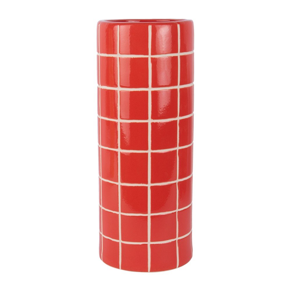 Piros kerámia váza (magasság 40 cm) Retro Tiles – PT LIVING