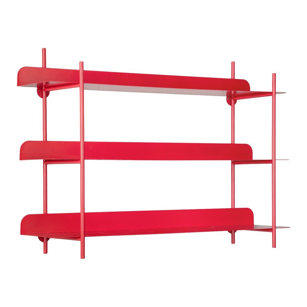 Piros többszintes fém fali polc 60 cm Cool Retro – PT LIVING