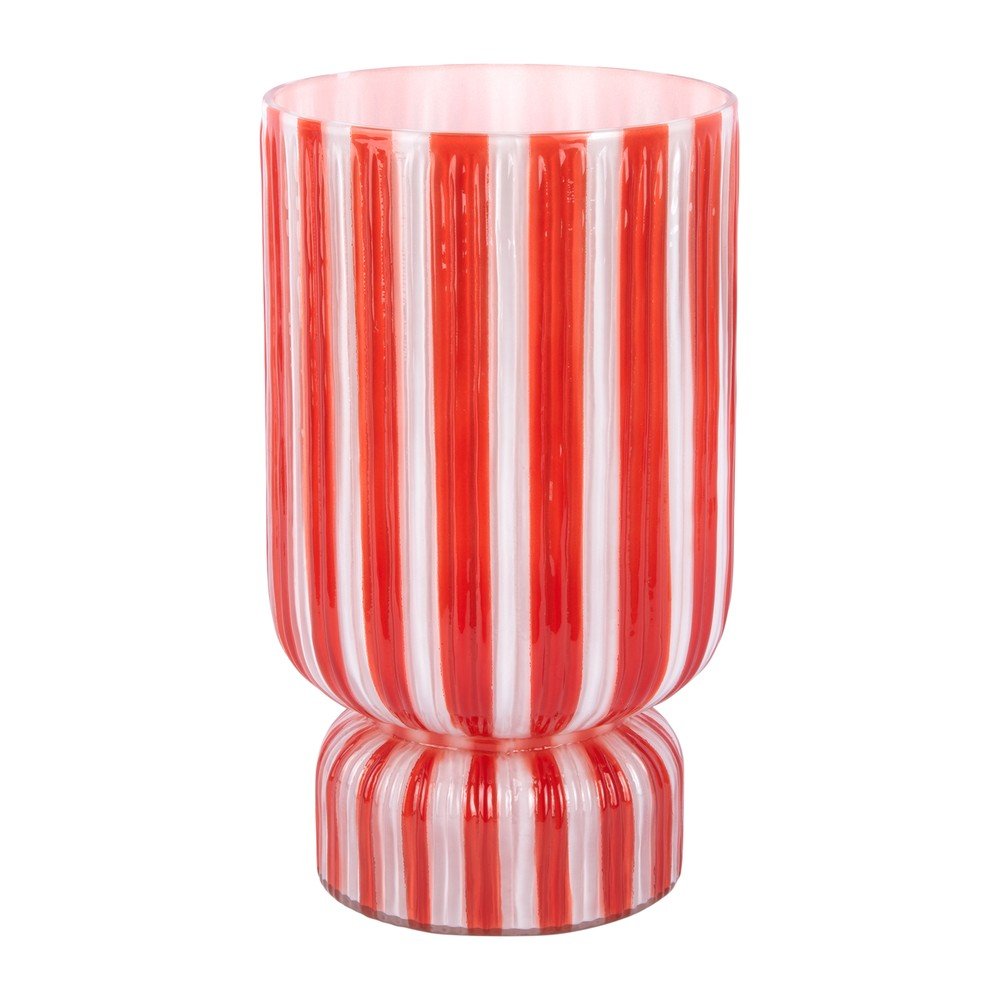 Piros üveg váza (magasság 26 cm) Rayado Retro – PT LIVING