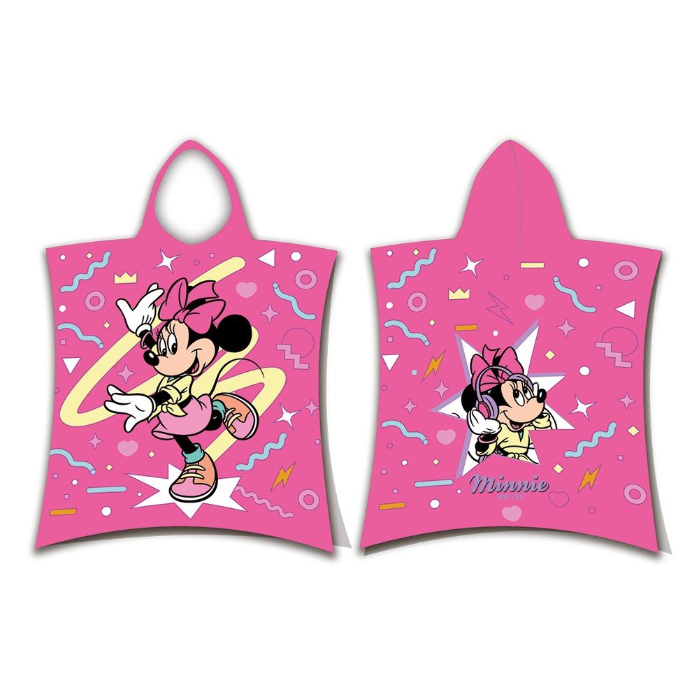 Rózsaszín pamut gyerek fürdőponcsó 3-8 év Minnie "Sparkle" – Jerry Fabrics