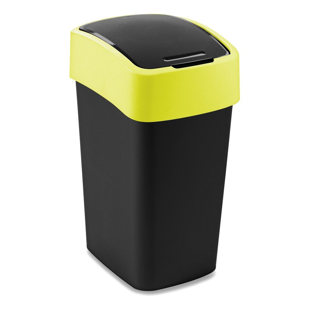 Sárga-fekete műanyag szelektív szemetes 25 l Flip Bin – Curver
