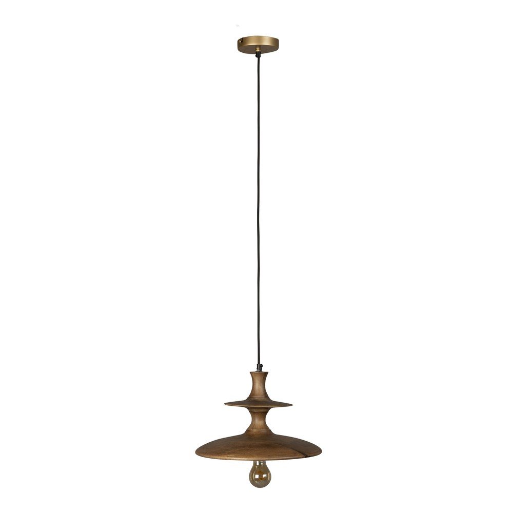Sötét natúr színű mangófa függőlámpa ø 34 cm Cath – Dutchbone