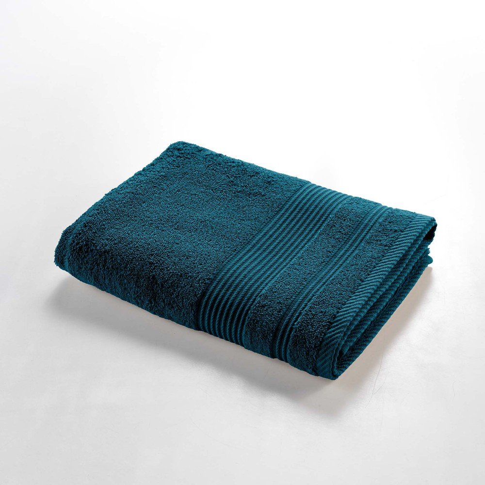 Sötétkék frottír pamut fürdőlepedő 70x130 cm Tendresse – douceur d'intérieur