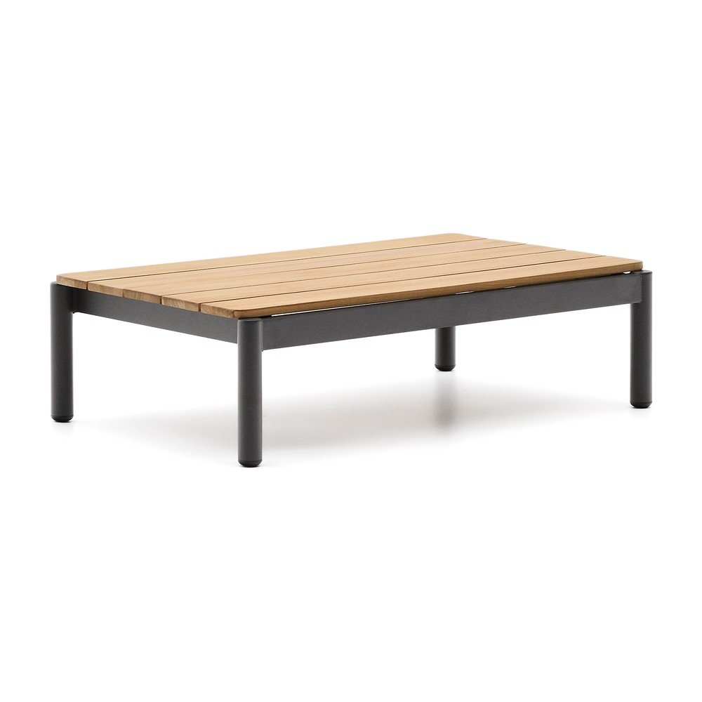 Teakfa kerti dohányzóasztal 57x91 cm Sorells – Kave Home