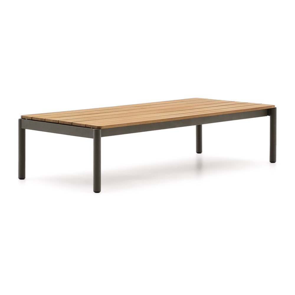 Teakfa kerti dohányzóasztal 63x149 cm Sorells – Kave Home